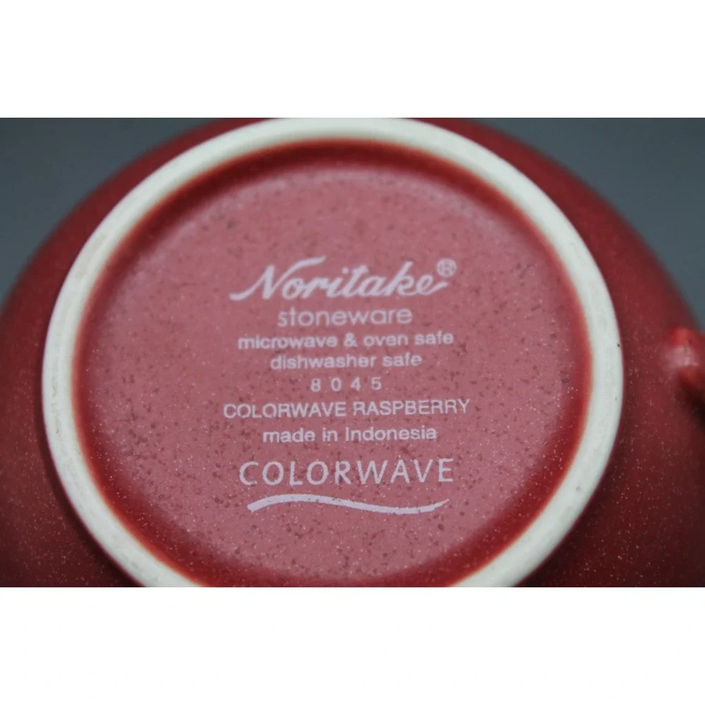 Noritake Colorwave Raspberry Espresso Cup & Saucer Set Stoneware Red